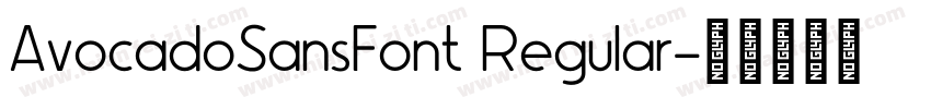 AvocadoSansFont Regular字体转换
